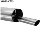 Bastuck Edelstahl Endschalldämpfer VW Scirocco 2 - 1 x 70mm